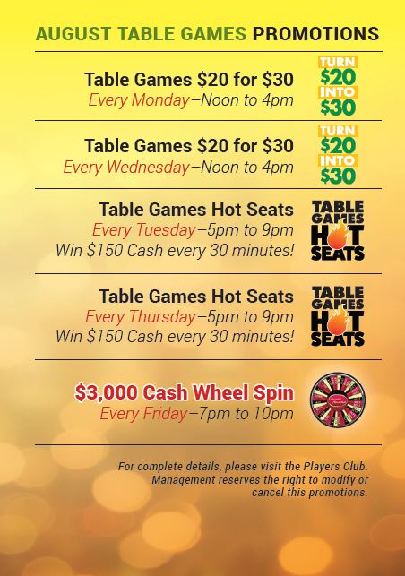 Aug 2021 Table Games