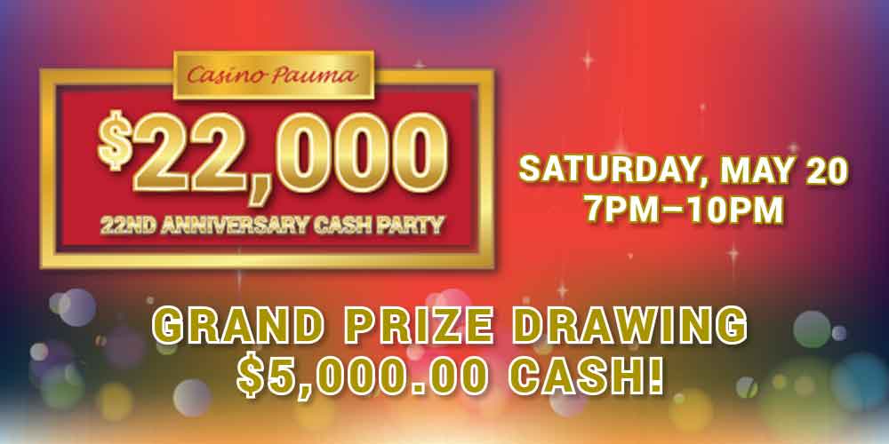CP-MAY23-22ndAnniCashParty_1000x500 22nd Anniversary Cash Party