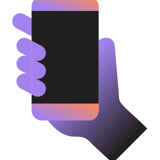 Hand holding a smart phone